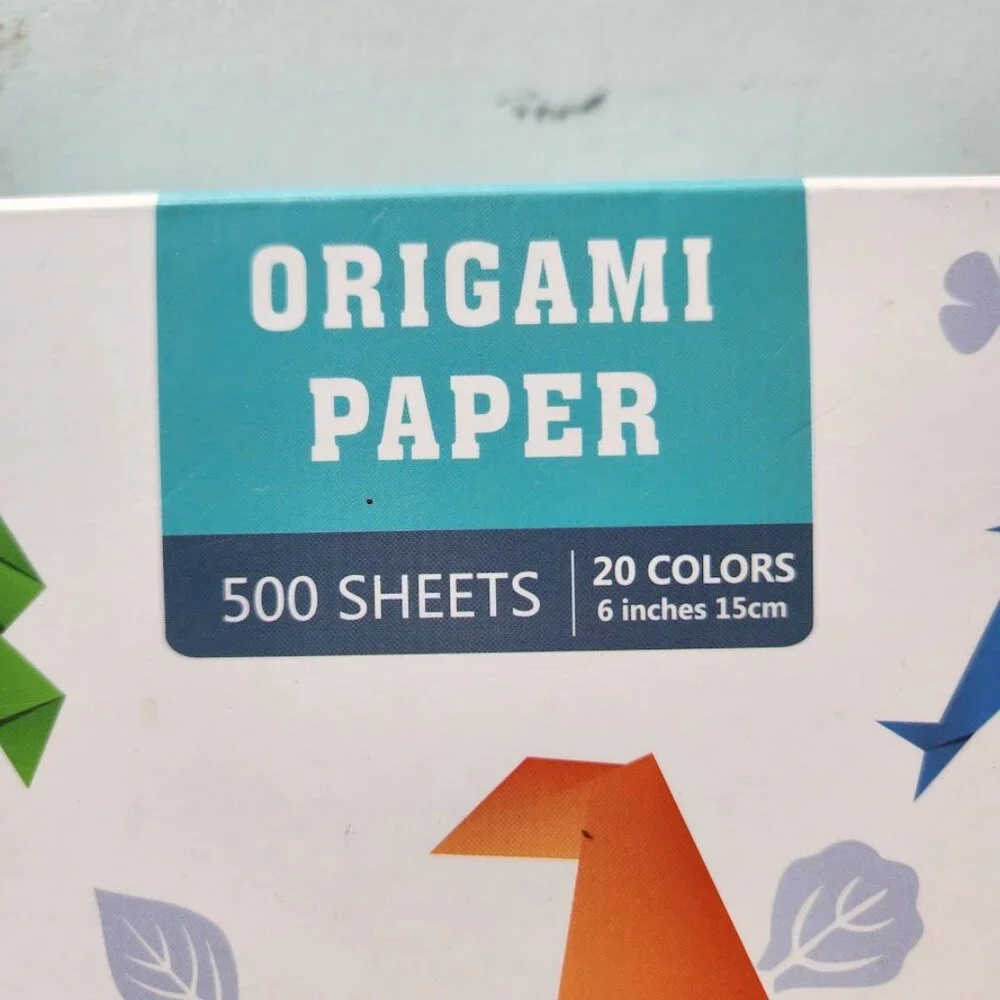 New Origami Paper 500 Sheets 20 Colors Double Sided Art Craft Supplies 6